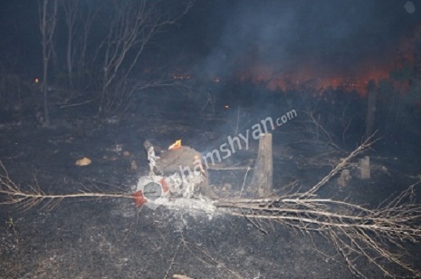 Armenian `Genocide` Memorial fires